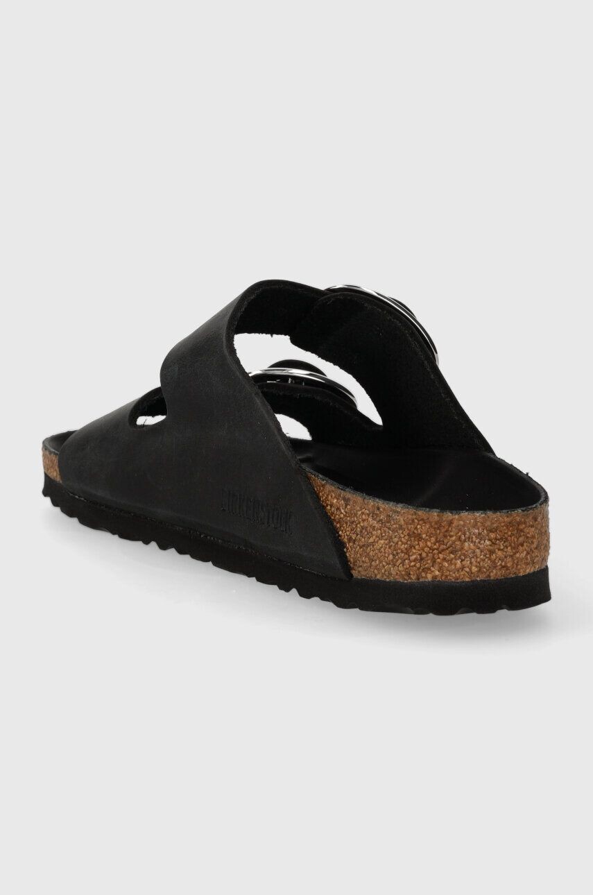 Кожаные шлепанцы Arizona с большой пряжкой Birkenstock, черный — фото 4