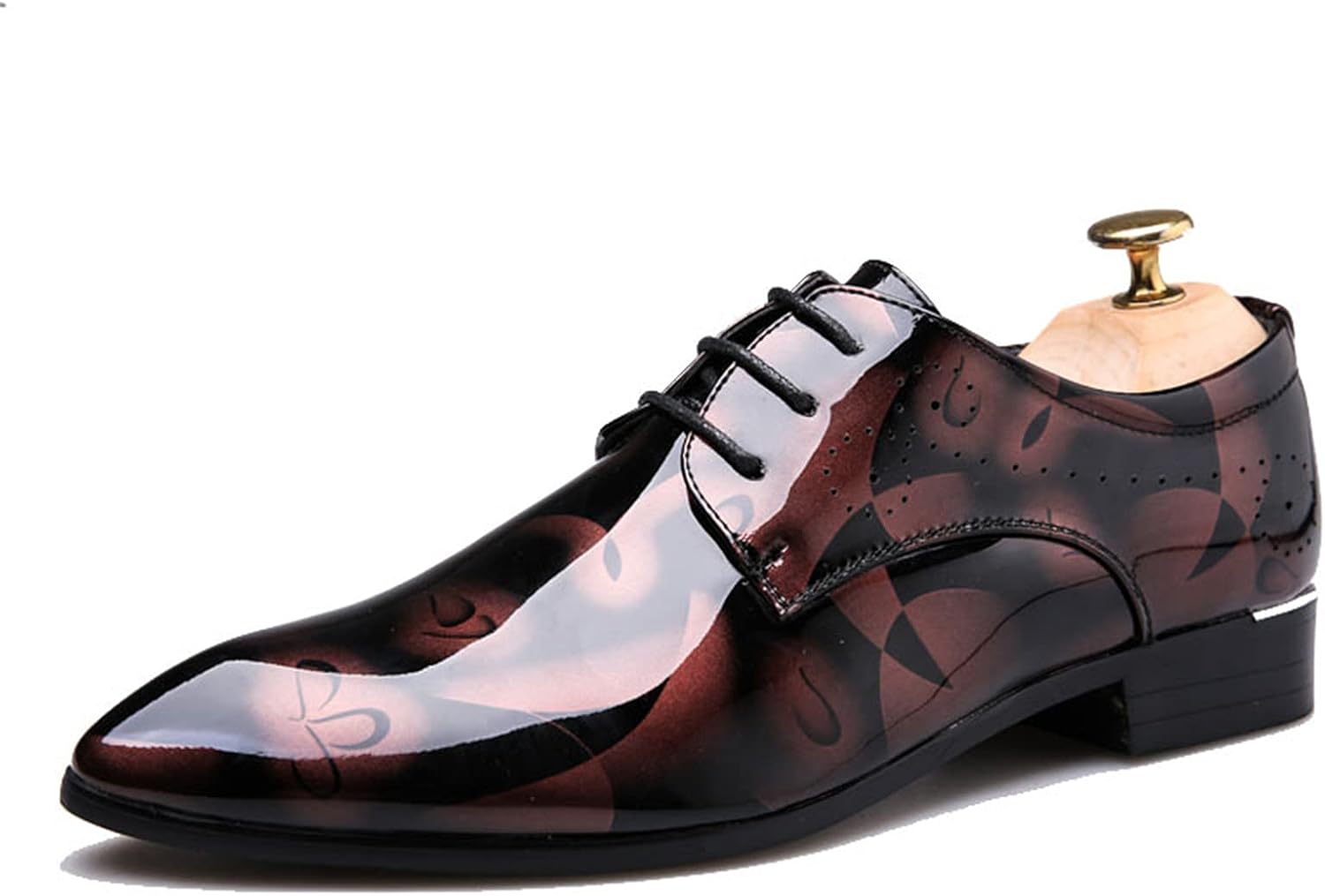 

Мужские деловые оксфорды WKNBEU Derby, броги, кожаные мужские туфли на шнуровке, монки, классические свадебные туфли, синие - US8.5-9 / UK7.5-8 / EU41