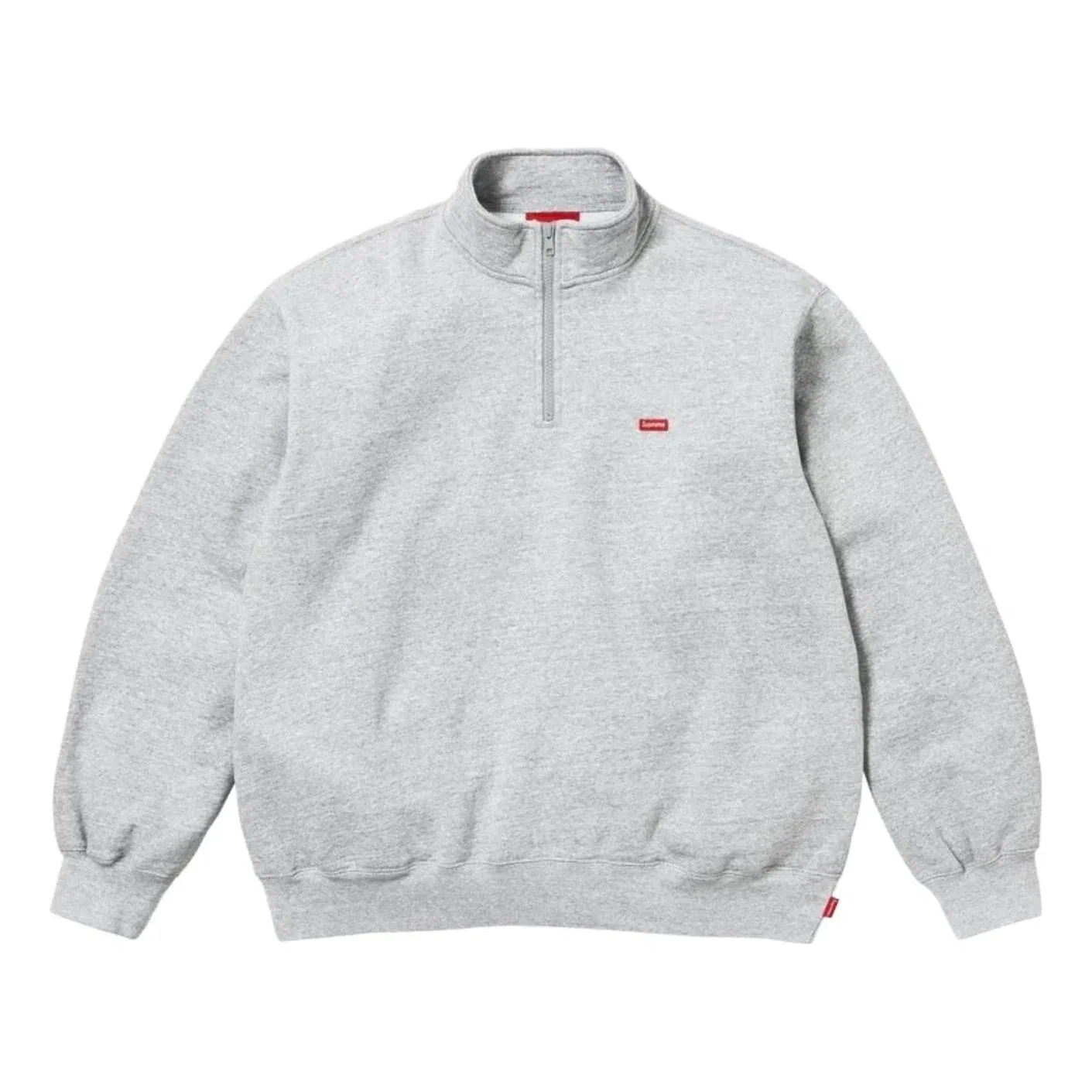 Пуловер Supreme SS26 Small Box Half Zip 'Heather Grey' SUP-SS26-200-GRY, серый