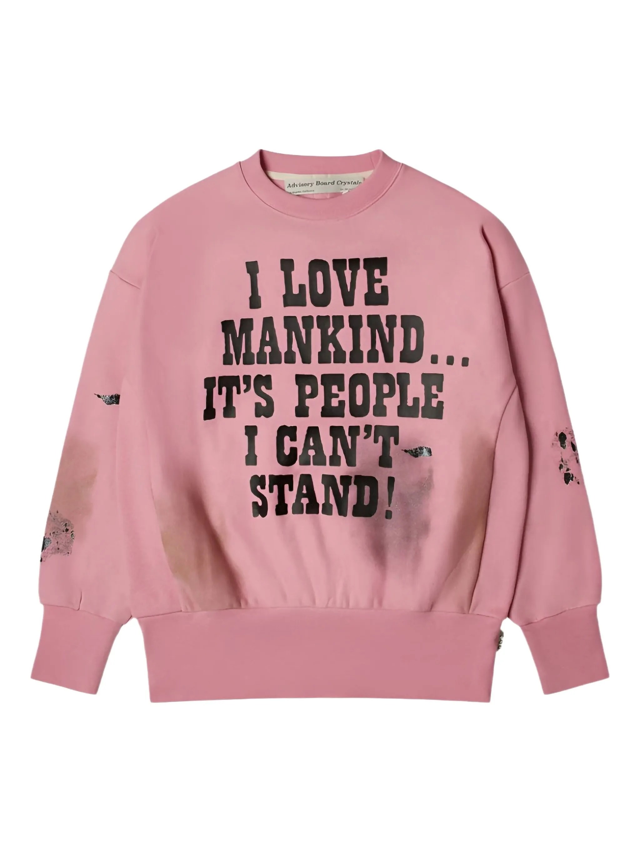 

Толстовка I Love Mankind But... Advisory Board Crystals, розовый