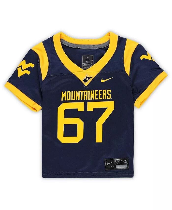 Футболка-реплика Toddler 67 Navy West Virginia Mountaineers Untouchable Nike — фото 2