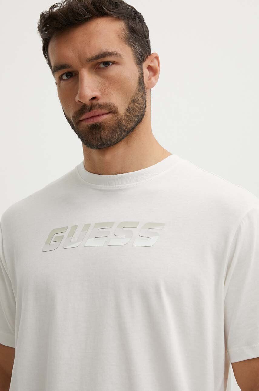 

Хлопковая футболка Guess HOZIER, белый