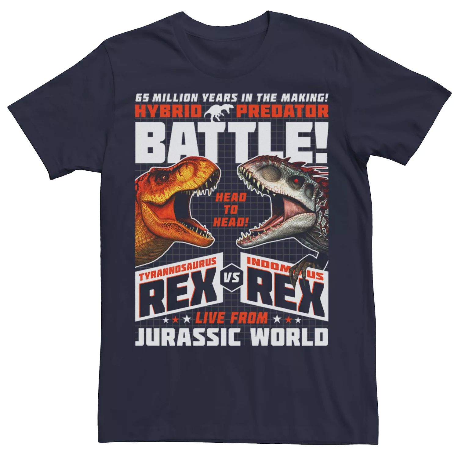 

Мужская футболка с графическим плакатом «Мир Юрского периода T-Rex VS I-Rex Battle», Синяя Licensed Character, синий, Синий;серый, Мужская футболка с графическим плакатом «Мир Юрского периода T-Rex VS I-Rex Battle», Синяя Licensed Character, синий