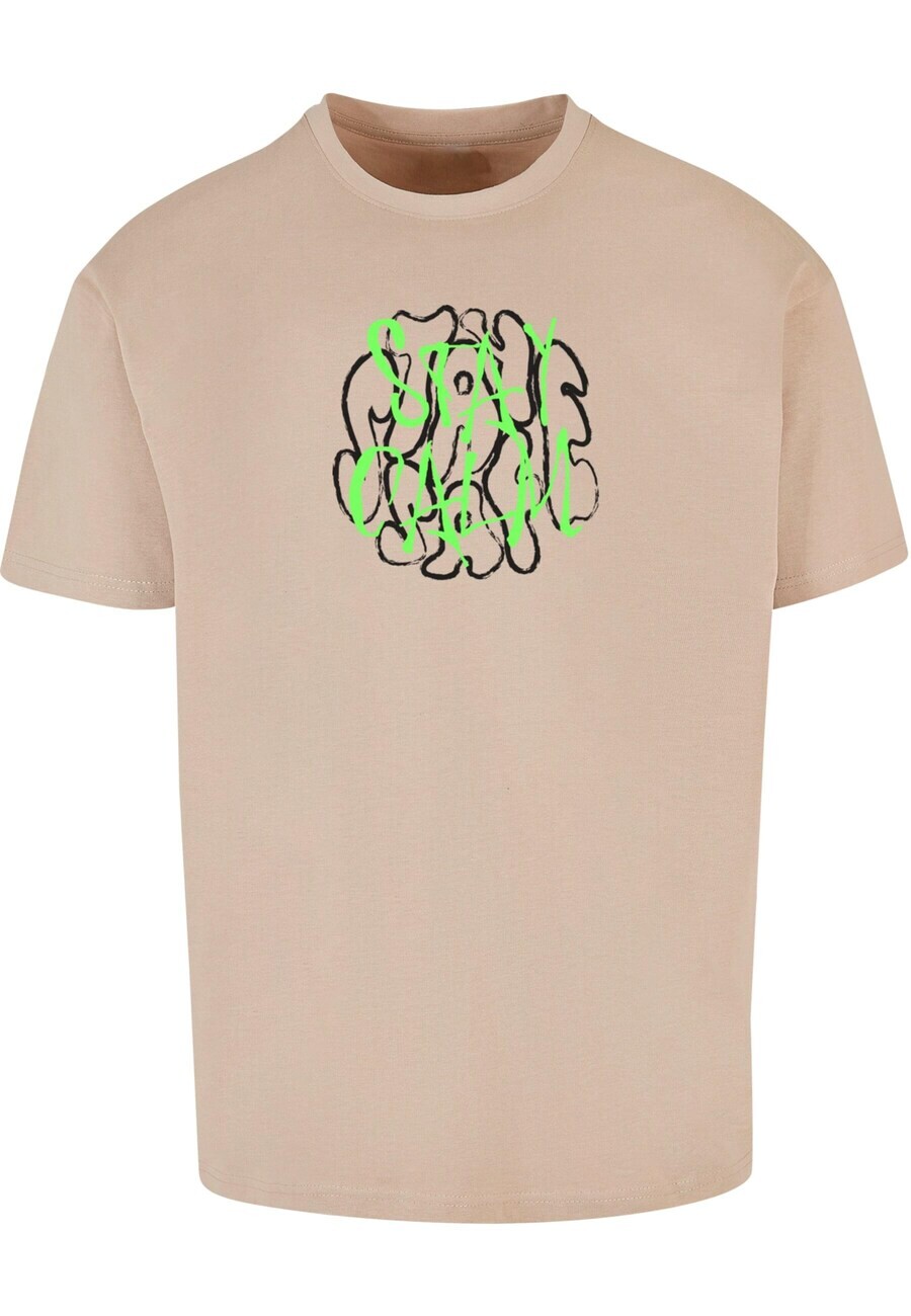 

Классическая футболка Merchcode Shirt Stay Safe, песочный