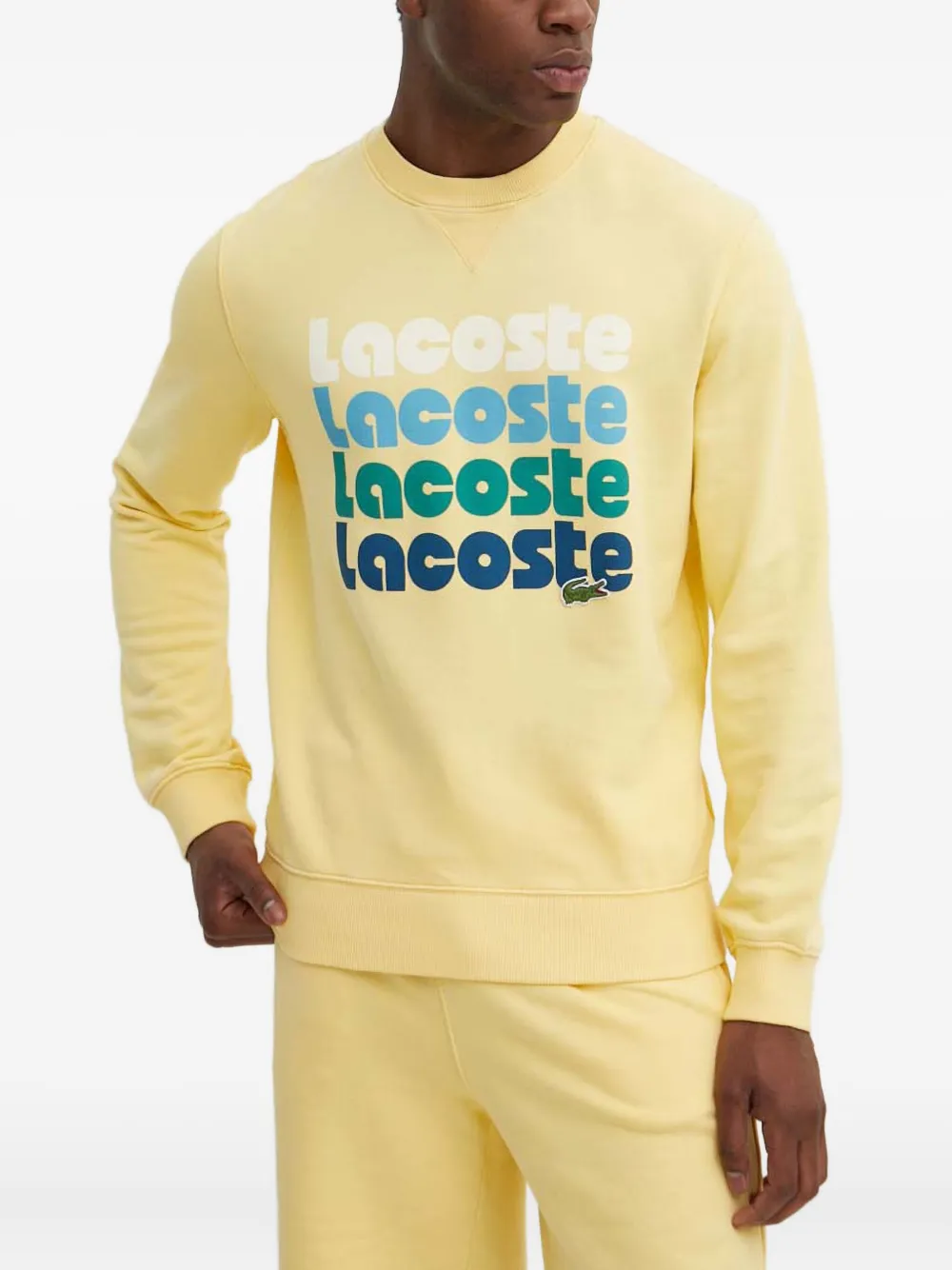

Свитшот с логотипом и круглым вырезом Lacoste, желтый