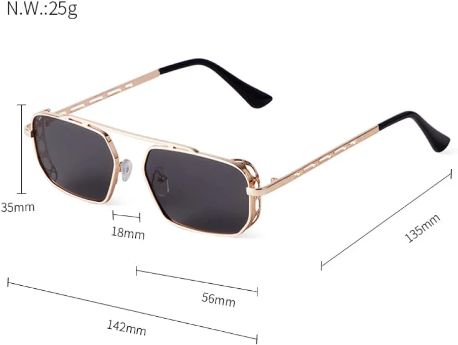 

Модные винтажные прямоугольные солнцезащитные очки в стиле стимпанк для мужчин и женщин, ретро-стиль, модные солнцезащитные очки с красными линзами MUTYNE, C7