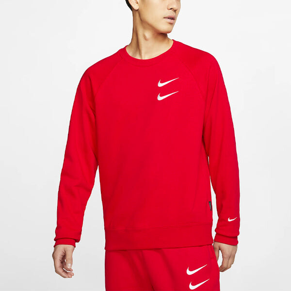 Толстовка Nike Embroidered Fleece Lined Stay Warm Round Neck Pullover Red, красный — фото 4