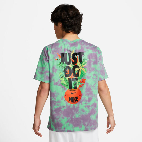Футболка Nike Max90 Just Do It Basketball T-Shirt 'Green Purple', зеленый — фото 4