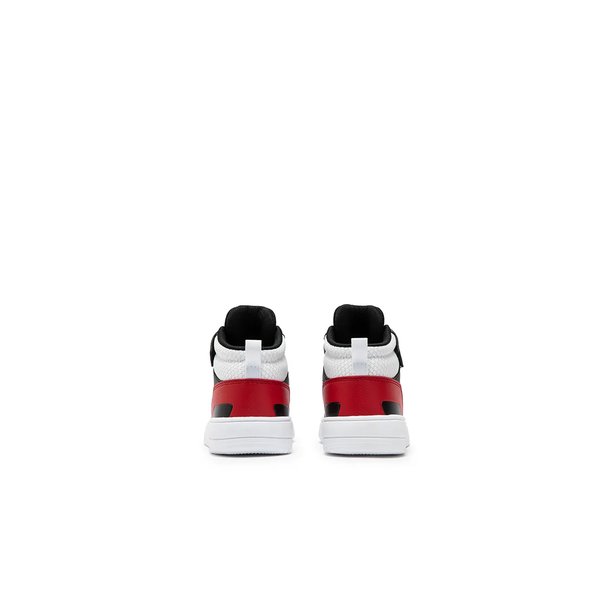 XTEP Детские скейтерские кроссовки mid-top из искусственной кожи с противоскользящей подошвой и амортизацией черно-белые — фото 4