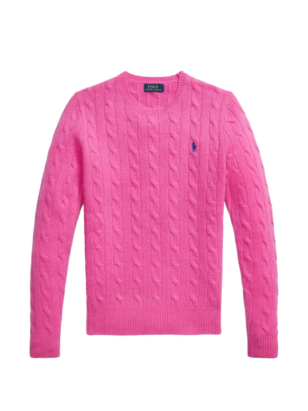 Свитер крупной вязки с круглым вырезом Polo Ralph Lauren, розовый