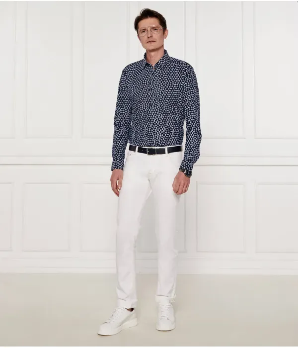 Рубашка P-ROAN-kent-C1-233 slim fit Boss, темно-синий — фото 2