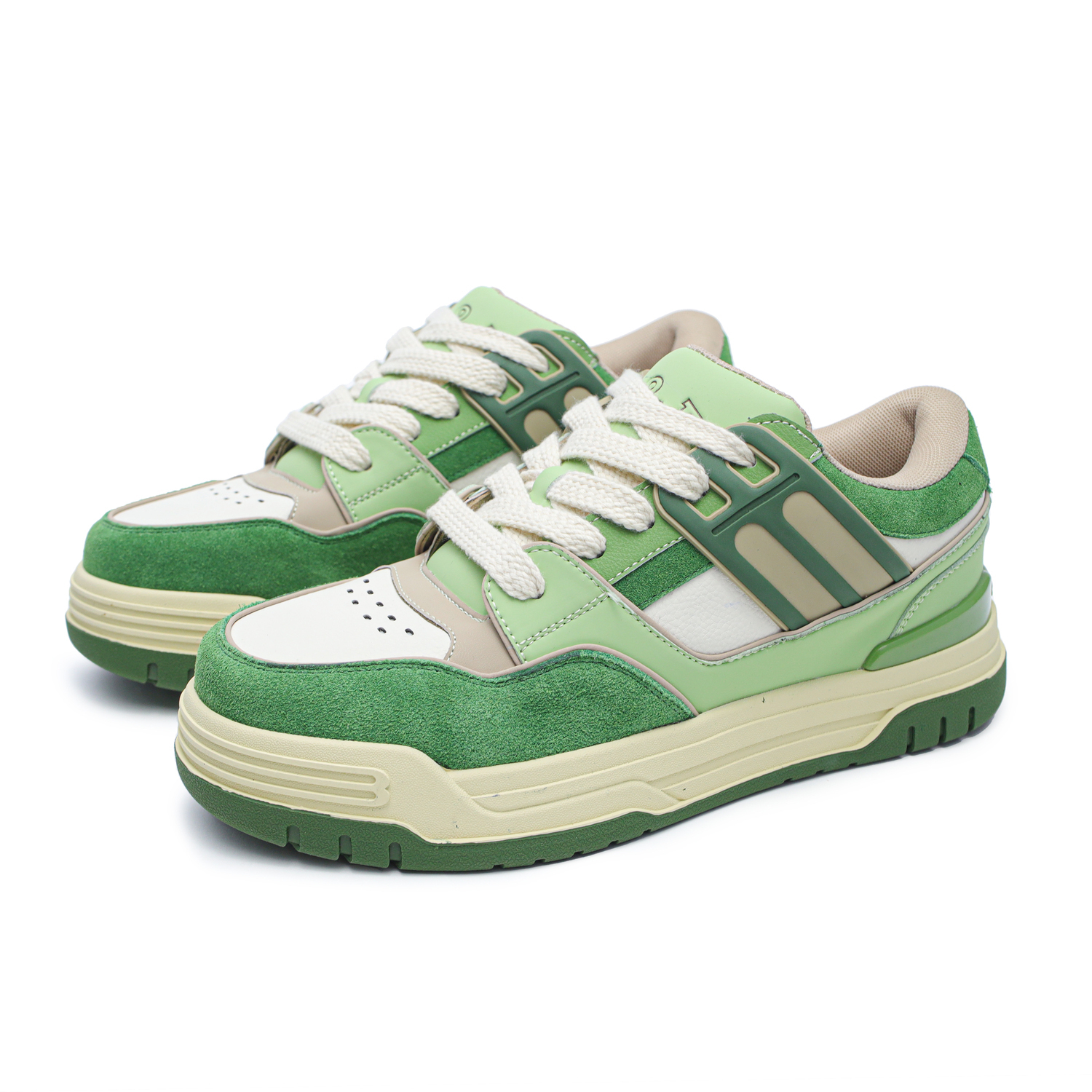 

Xiwencha Износостойкие лоу-топ скейтерские кроссовки унисекс зеленые, цвет Green