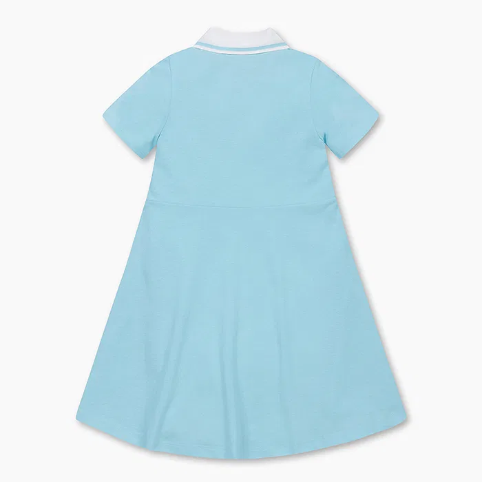 Детское мятное платье-поло на молнии от Benetton Kids — фото 2