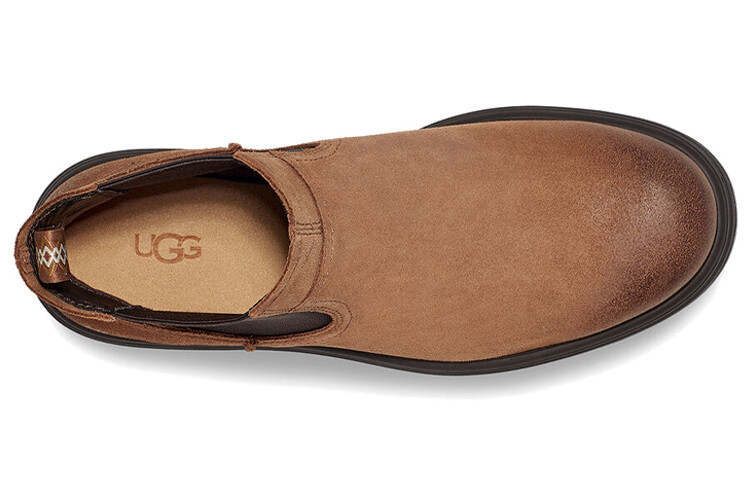 Мужские ботинки Ugg челси из кожи, коричневый — фото 4