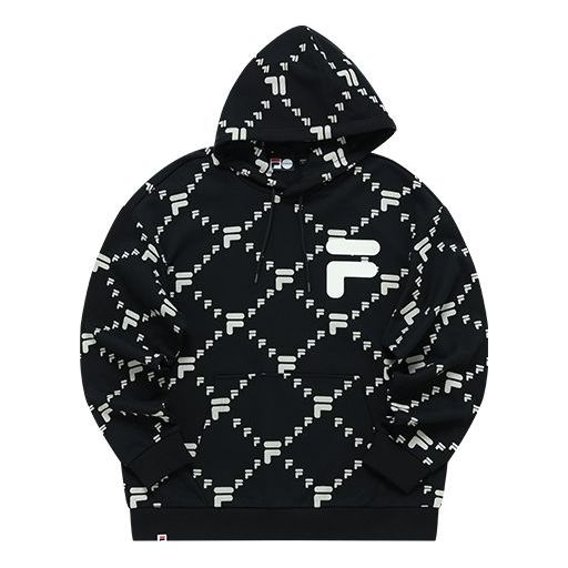 

Худи FILA FUSION Logo Out of Box Hoodie 'Black White', черный