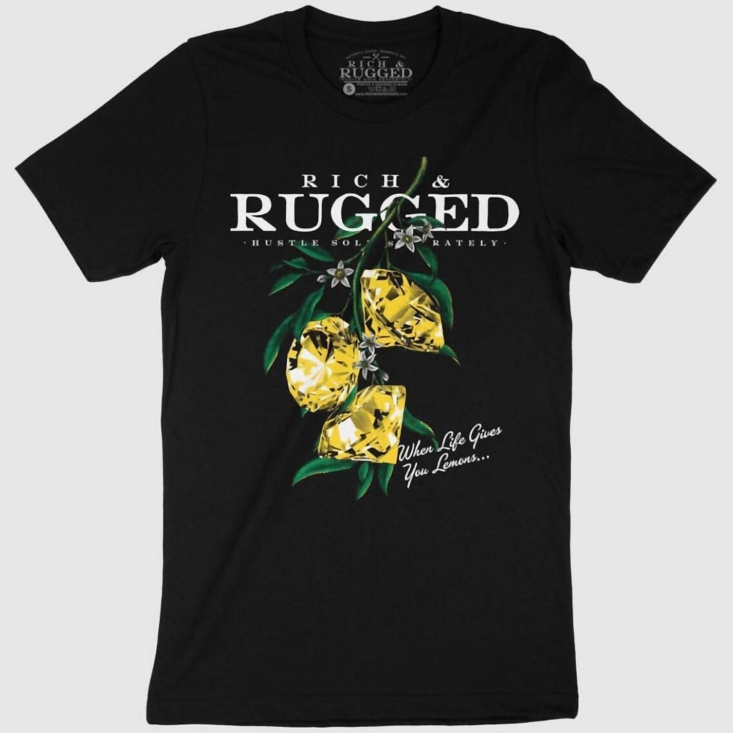 

Мужская футболка Lemonade черного цвета Rich & Rugged Apparel