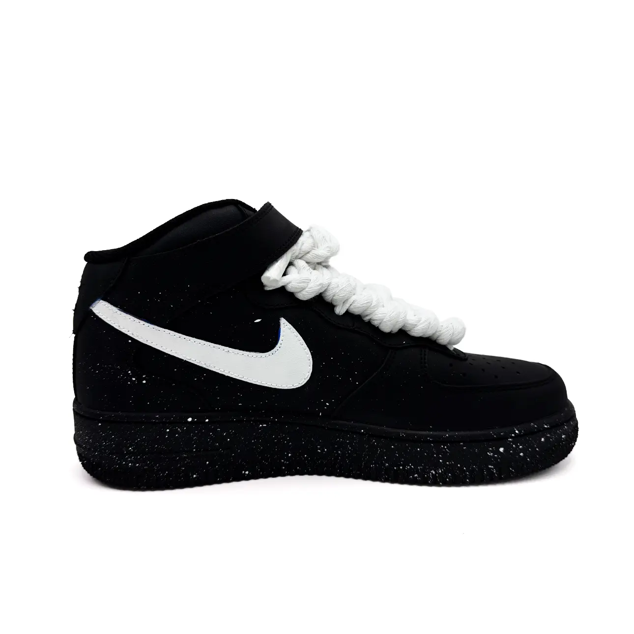 Кроссовки Nike Air Force 1 Mid '07, черный/кремовый — фото 3