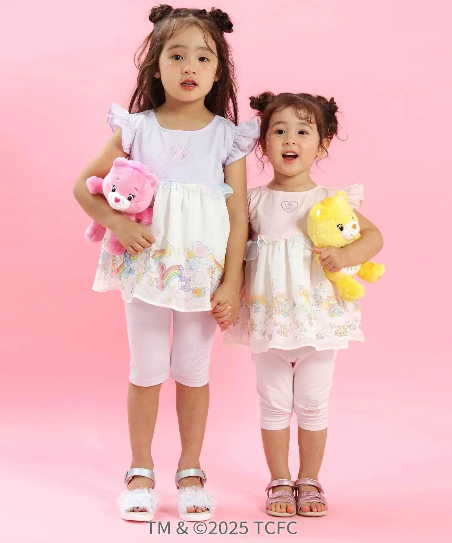 Леггинсы Care Bears*SLAP SLIP: 5 вариантов длины с декоративным рисунком по низу и оборками на ягодицах (80-130 см), Purple — фото 2