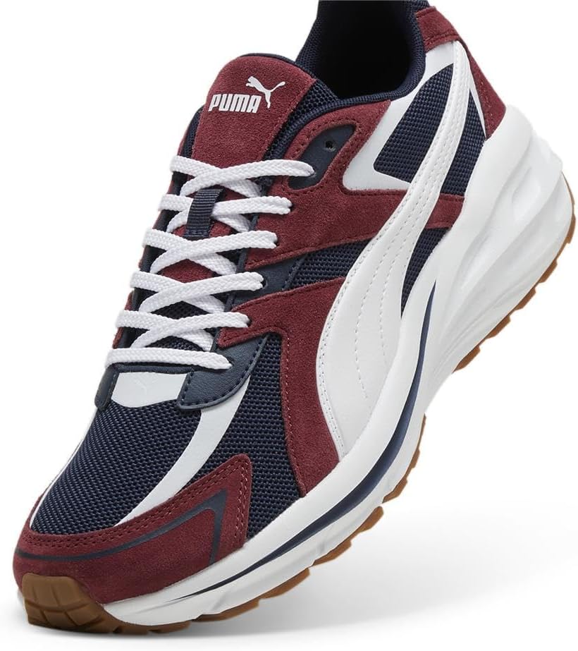 Мужские кожаные кроссовки Puma Hypnotic, белый/красный/синий/темно-синий — фото 4