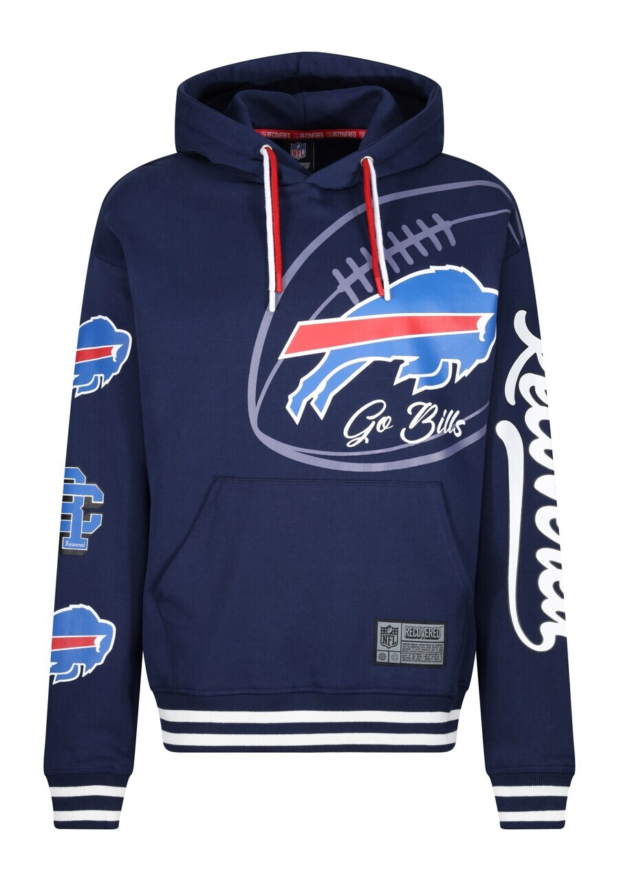 

Толстовка с капюшоном Recovered Sweatshirt NFL Bills Go Bills, синий