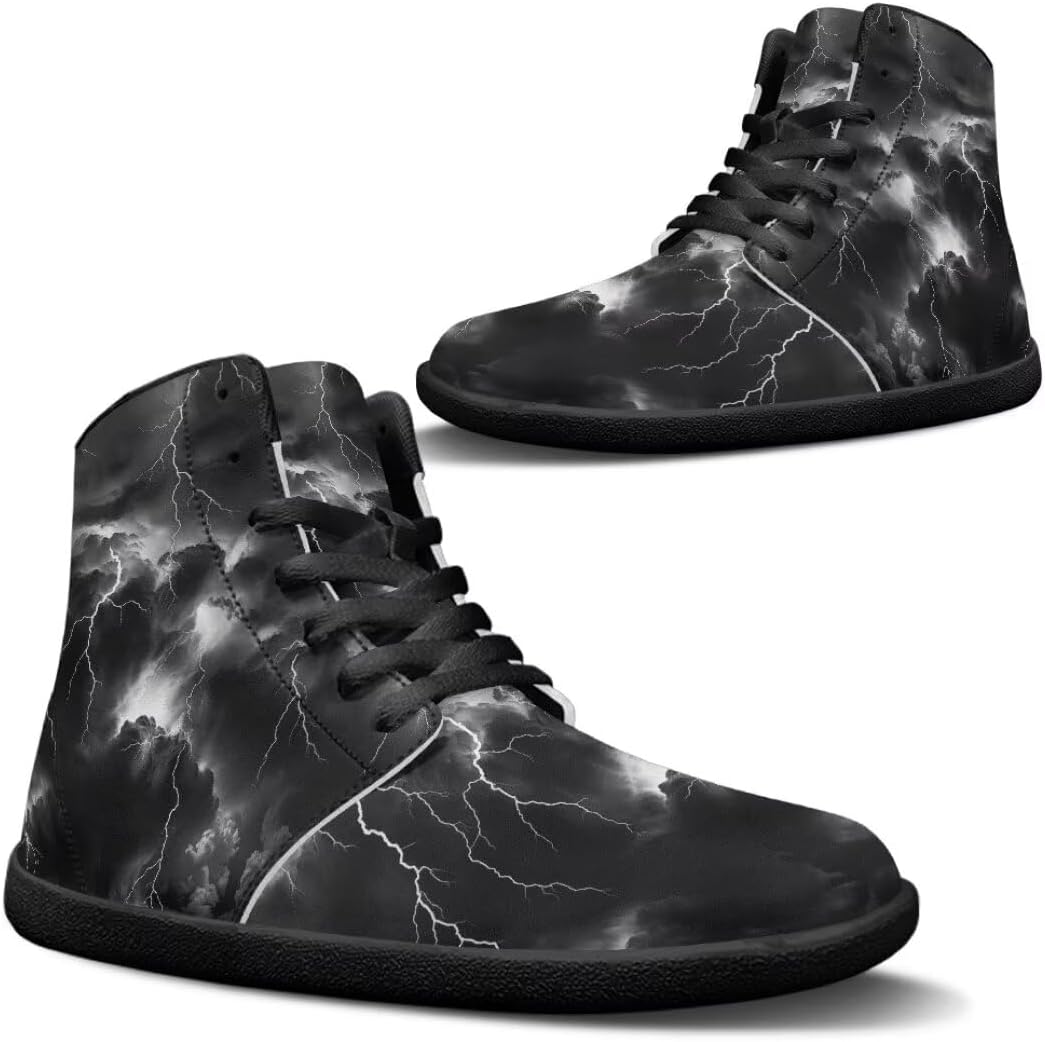 

Мужские обувь легкая с широкой носочной частью, противоскользящие кроссовки на высокой подошве с нулевым перепадом для бега Getelinseng, белый