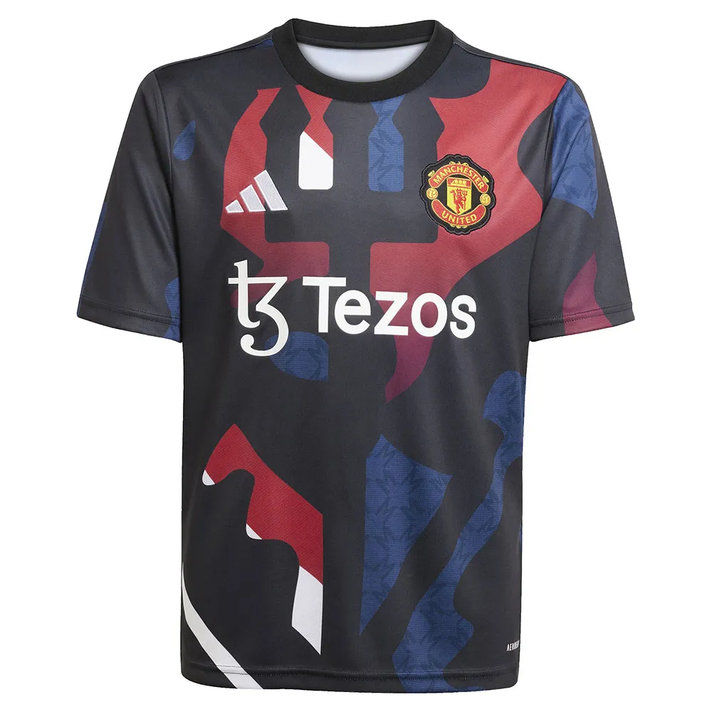 Футболка с коротким рукавом adidas Manchester United 24/25 pre match junior, разноцветный — фото 3