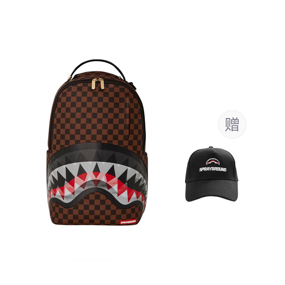 

SPRAYGROUND Коричневый рюкзак унисекс из ПВХ, Brown (Includes Baseball Cap)
