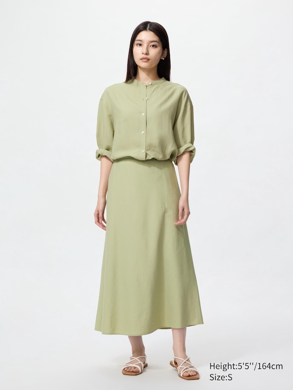 

Юбка из льняной смеси Uniqlo, зеленый