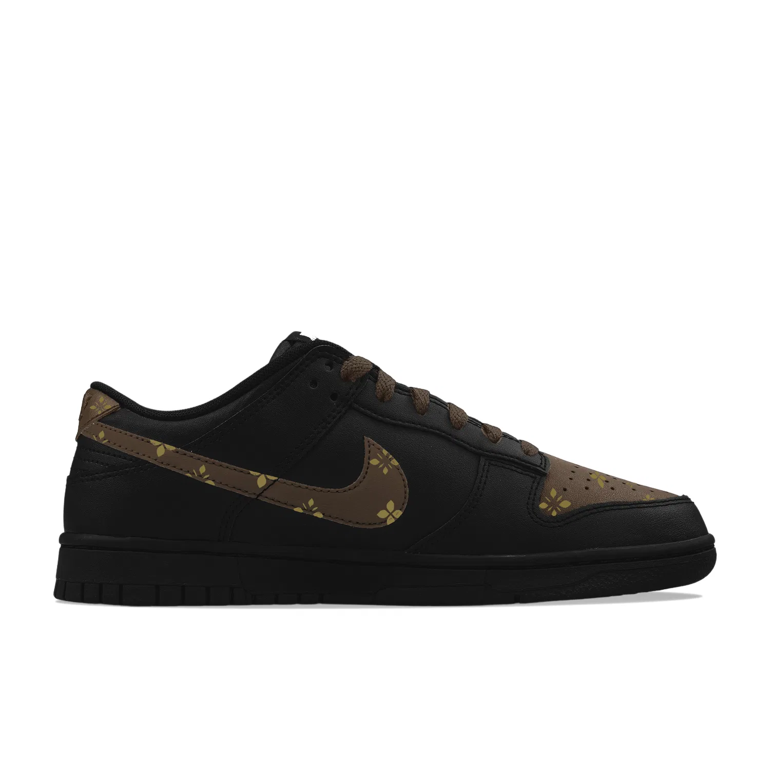 Кроссовки низкие Nike Dunk Leather Black Brown — фото 4