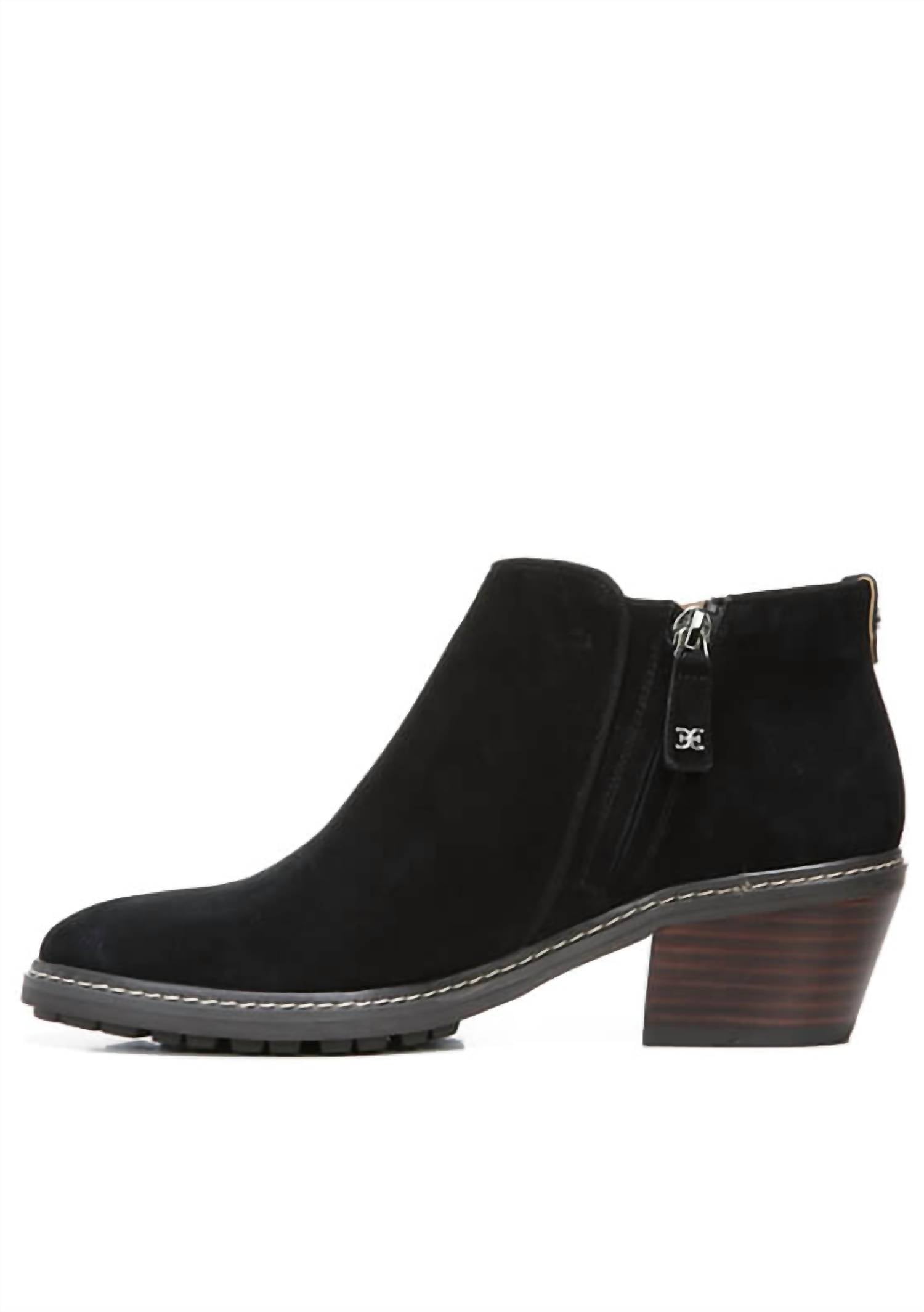 Женские ботинки Pryce на шнуровке из черной замши Sam Edelman — фото 2
