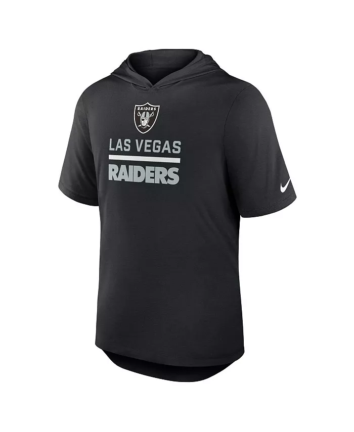 Мужская черная толстовка-футболка Tri-Blend Las Vegas Raiders Lockup Nike — фото 2