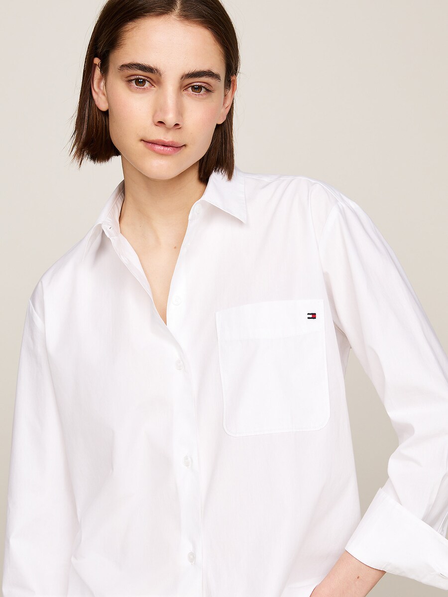 Блузка TOMMY HILFIGER Ess, белый — фото 3