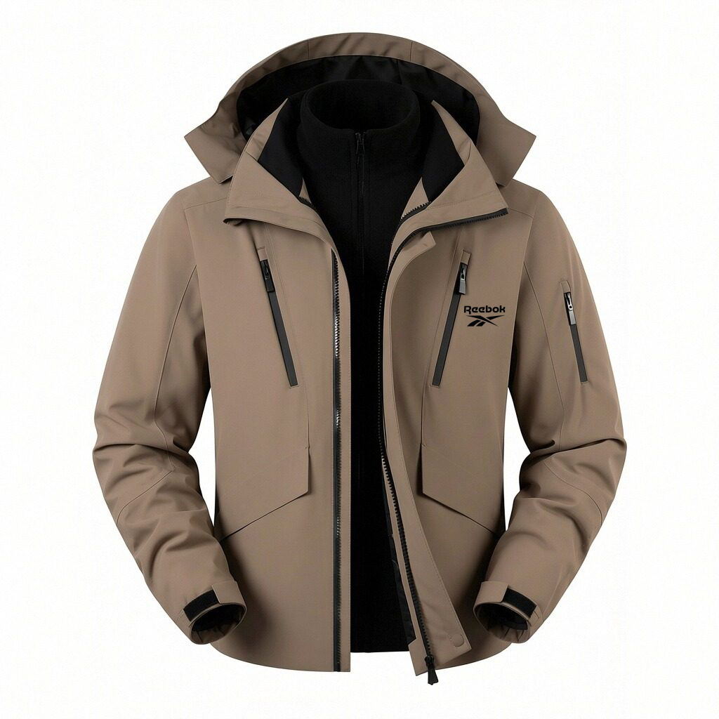 

Водонепроницаемая, ветронепроницаемая, устойчивая к истиранию, термо ветровка Unisex Reebok, коричневый