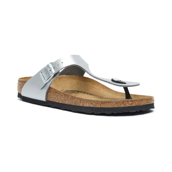 Шлепанцы Gizeh с добавлением кожи Birkenstock, серебряный