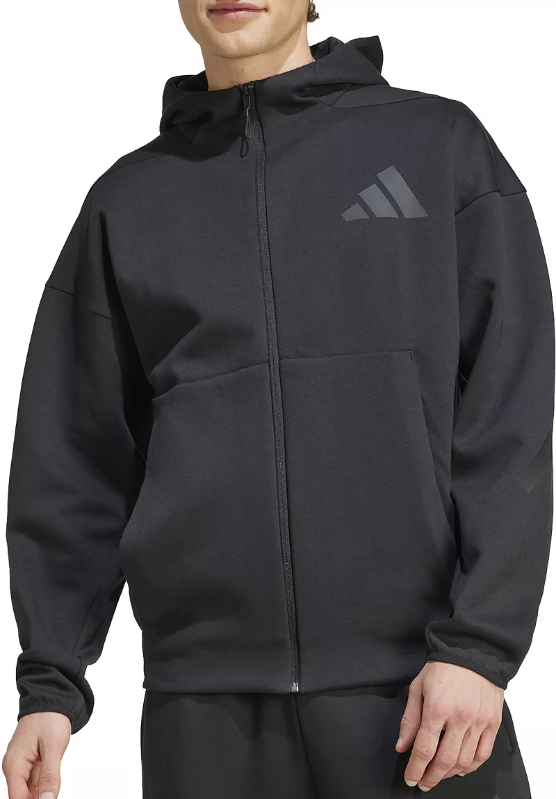 

Мужские кроссовки Adidas Z.N.E. Флисовая куртка с молнией во всю длину и капюшоном, черный