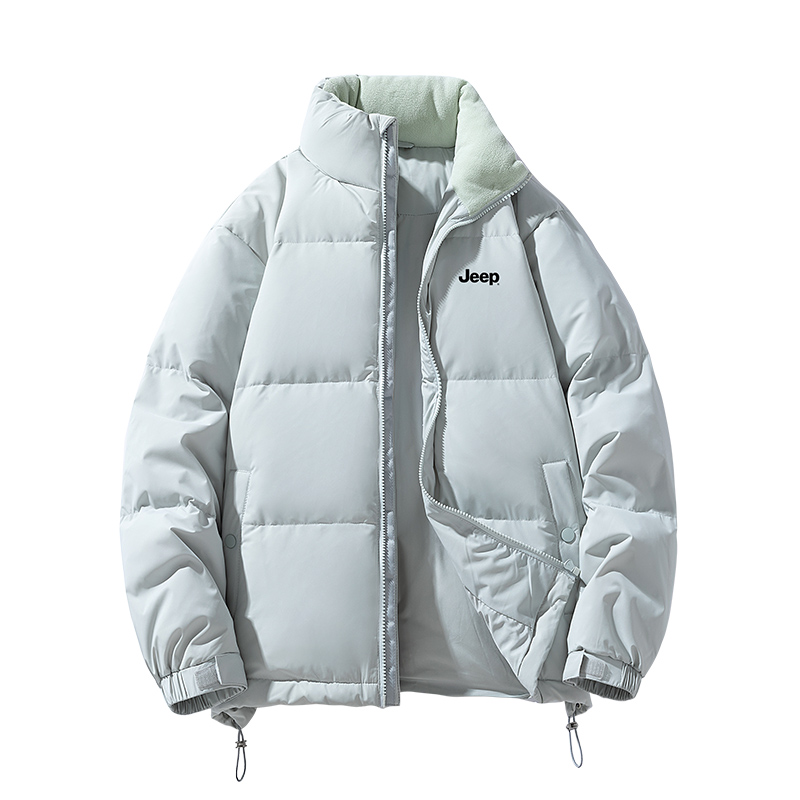 

Пуховик Unisex с воротником стойкой утепленный Jeep, серый синий