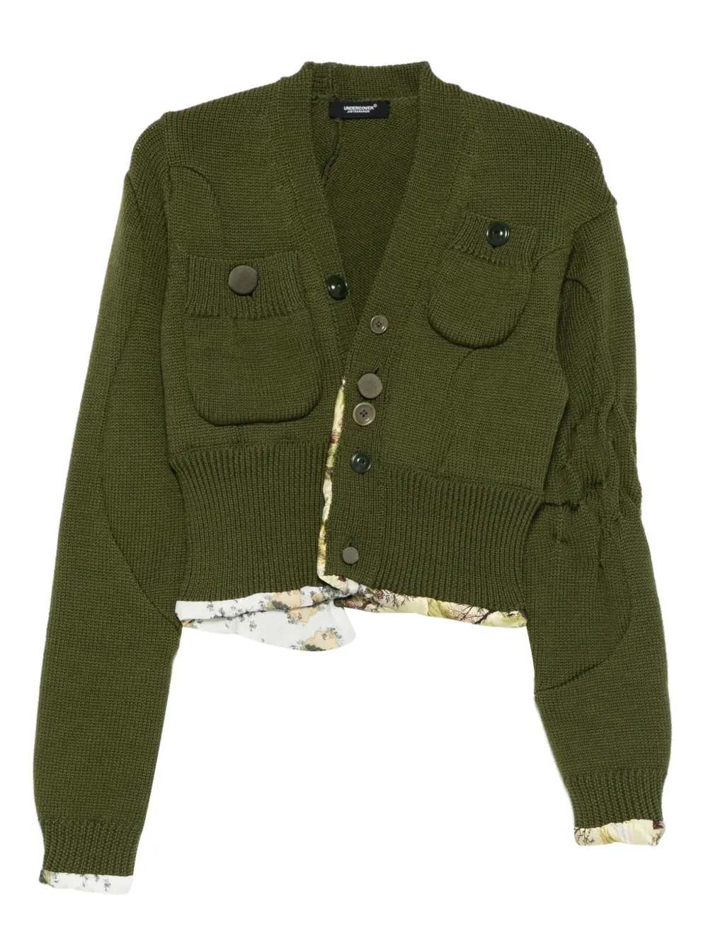 

Кардиган с принтованной отделкой Undercover, зеленый