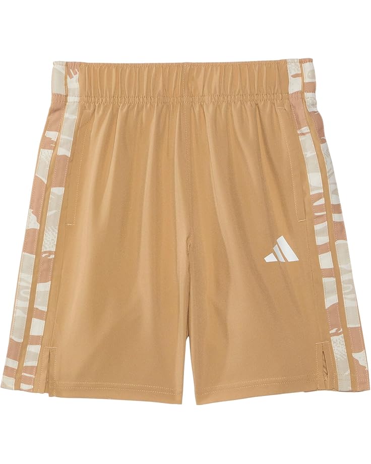 

Шорты adidas Kids Woven Camo Print 3-Stripes Shorts, цвет Warm Sandstone