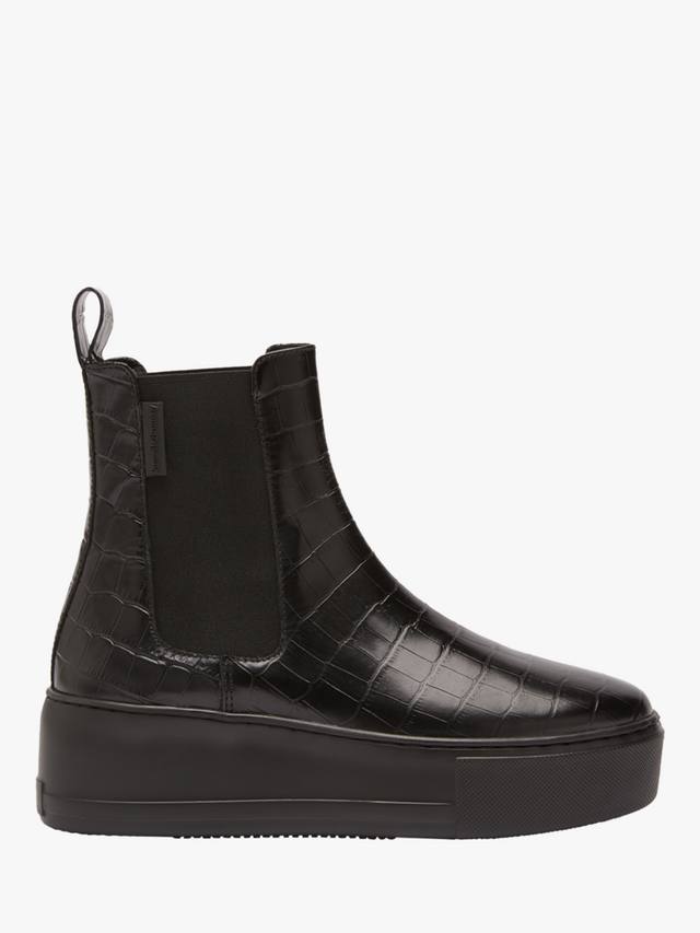 Парка Вэй челси ботинки на платформе с крокодиловым принтом из кожи Russell & Bromley, Black