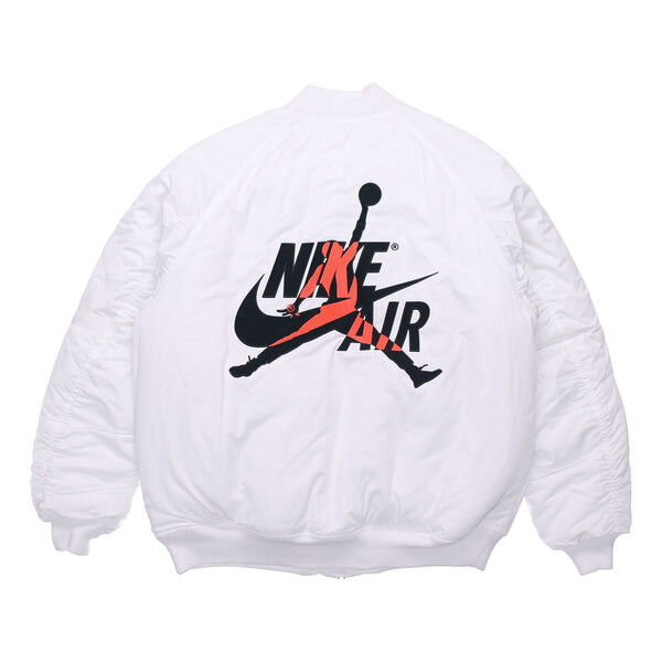 

Куртка wings ma-1 logo printing stay warm casual jacket white Air Jordan, белый