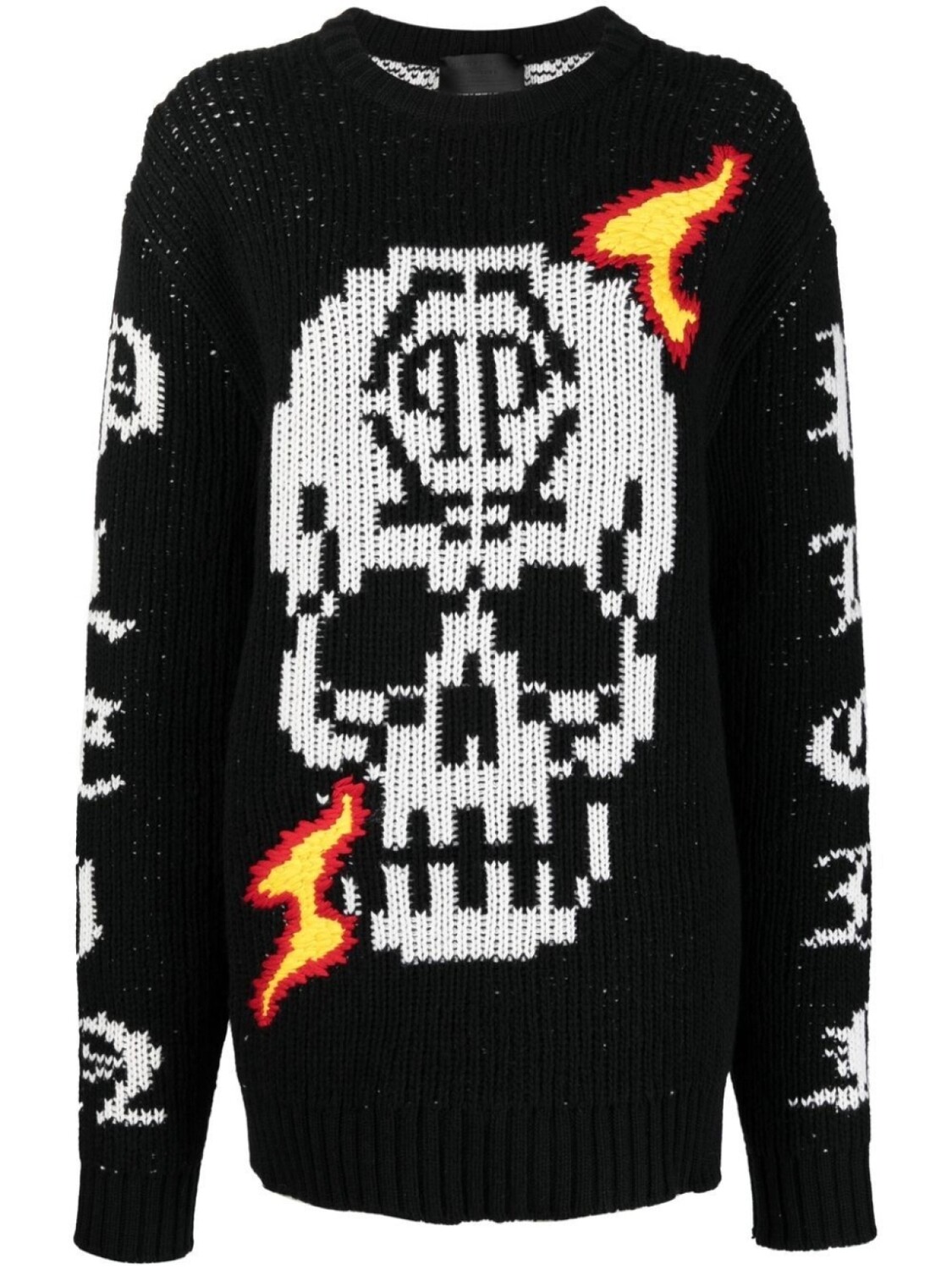 

Philipp Plein джемпер Skull вязки интарсия, черный