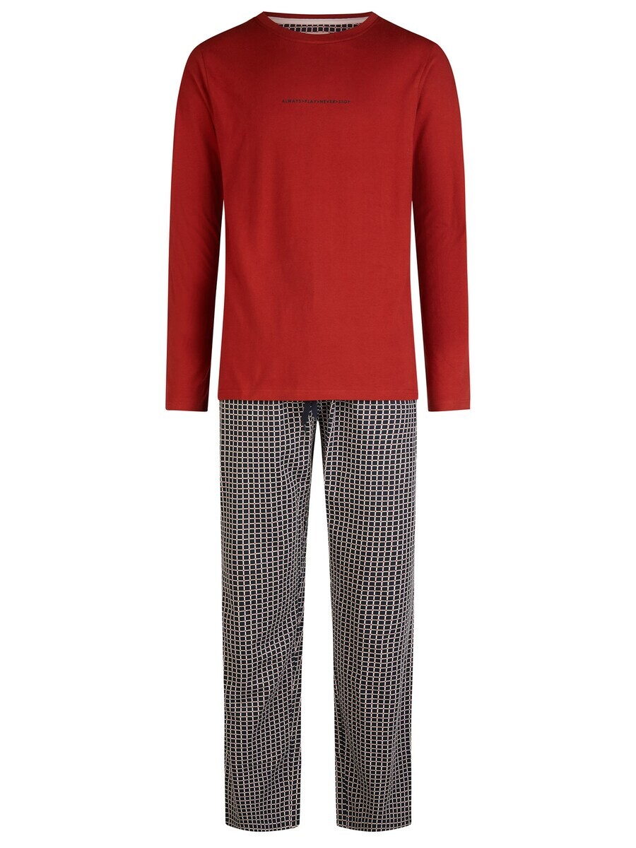 

Длинная пижама Phil & Co. Berlin Long Pajamas Cozy, цвет dark blue/red/white