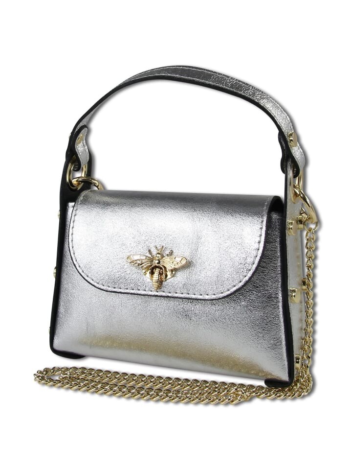 

Наплечная сумка Toscanto Umhängetasche Leder silber ca. 19cm