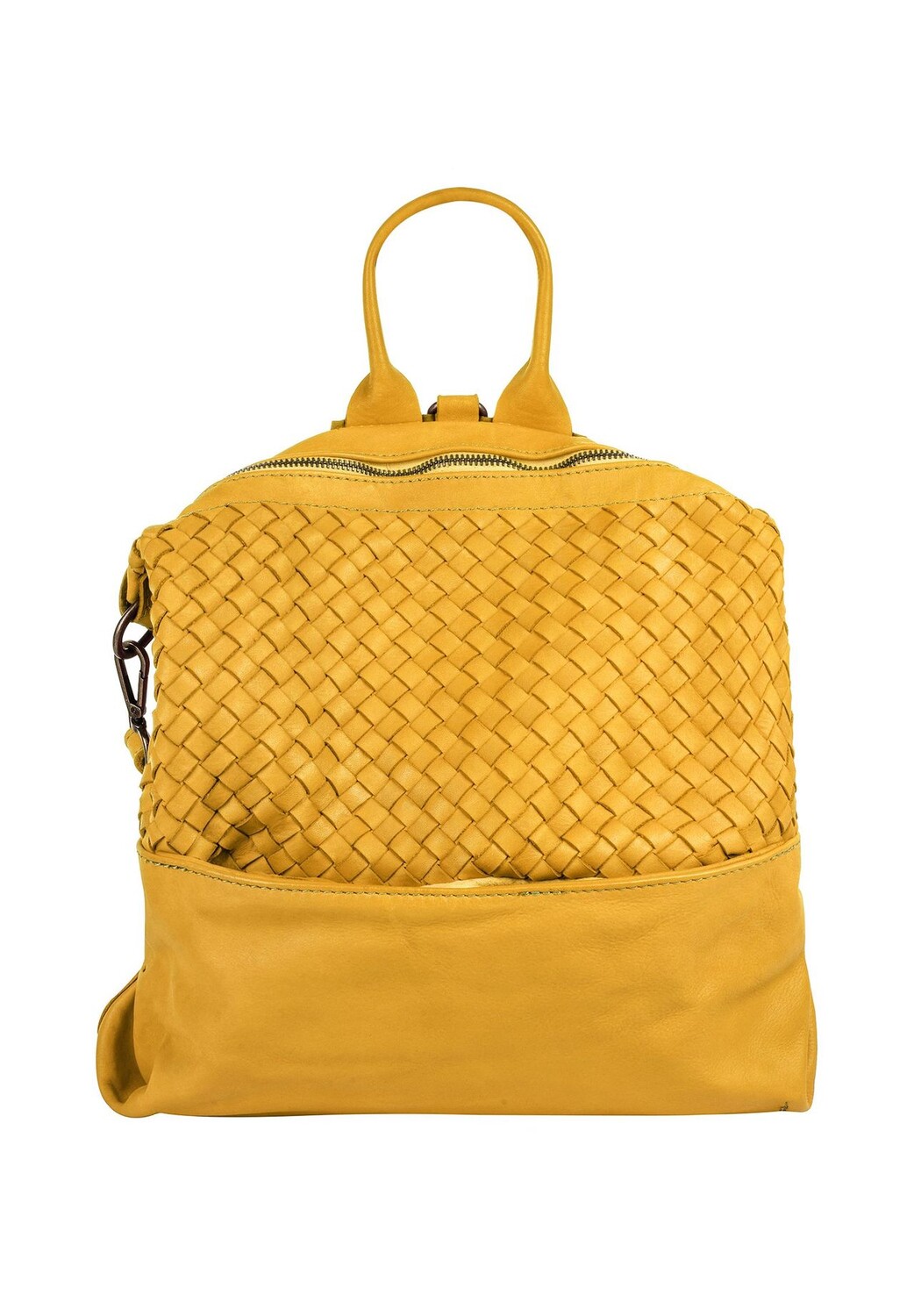 

Рюкзак из натуральной кожи, производство Италия Samantha Look, желтый