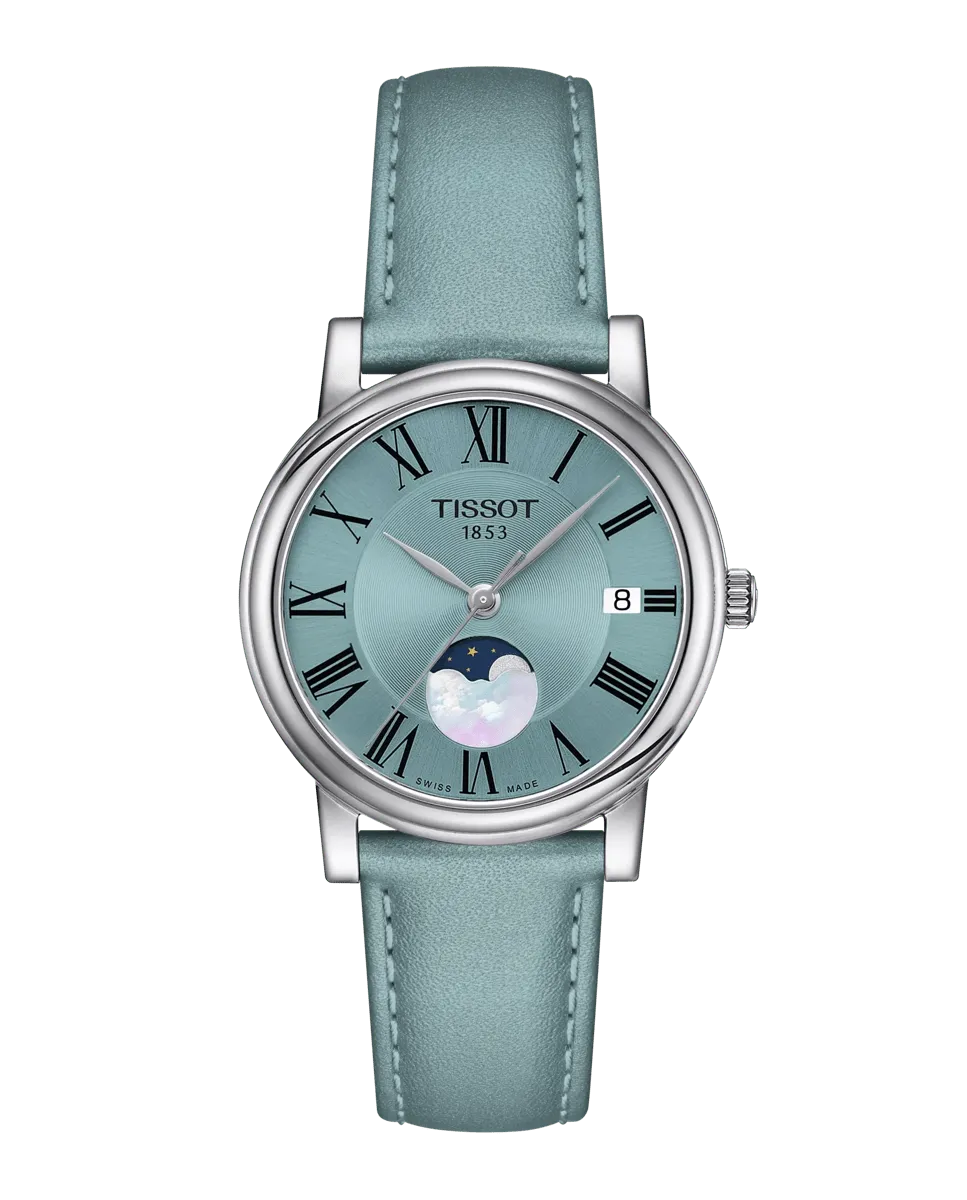 

Женские часы коллекции Carson из синей кожи Tissot, синий