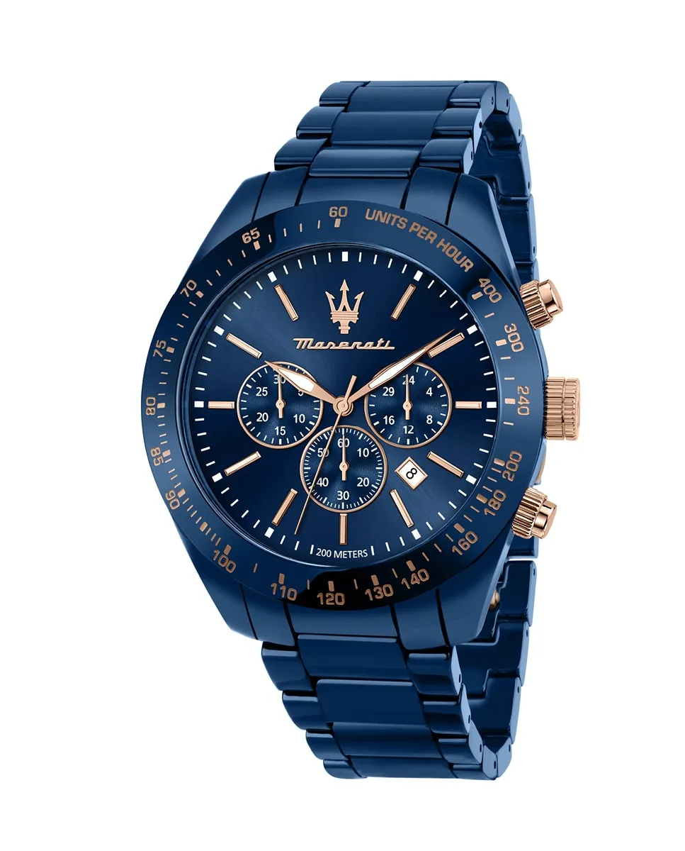 

Мужские часы Traguardo R8873650002 из стали с синим ремешком Maserati, синий