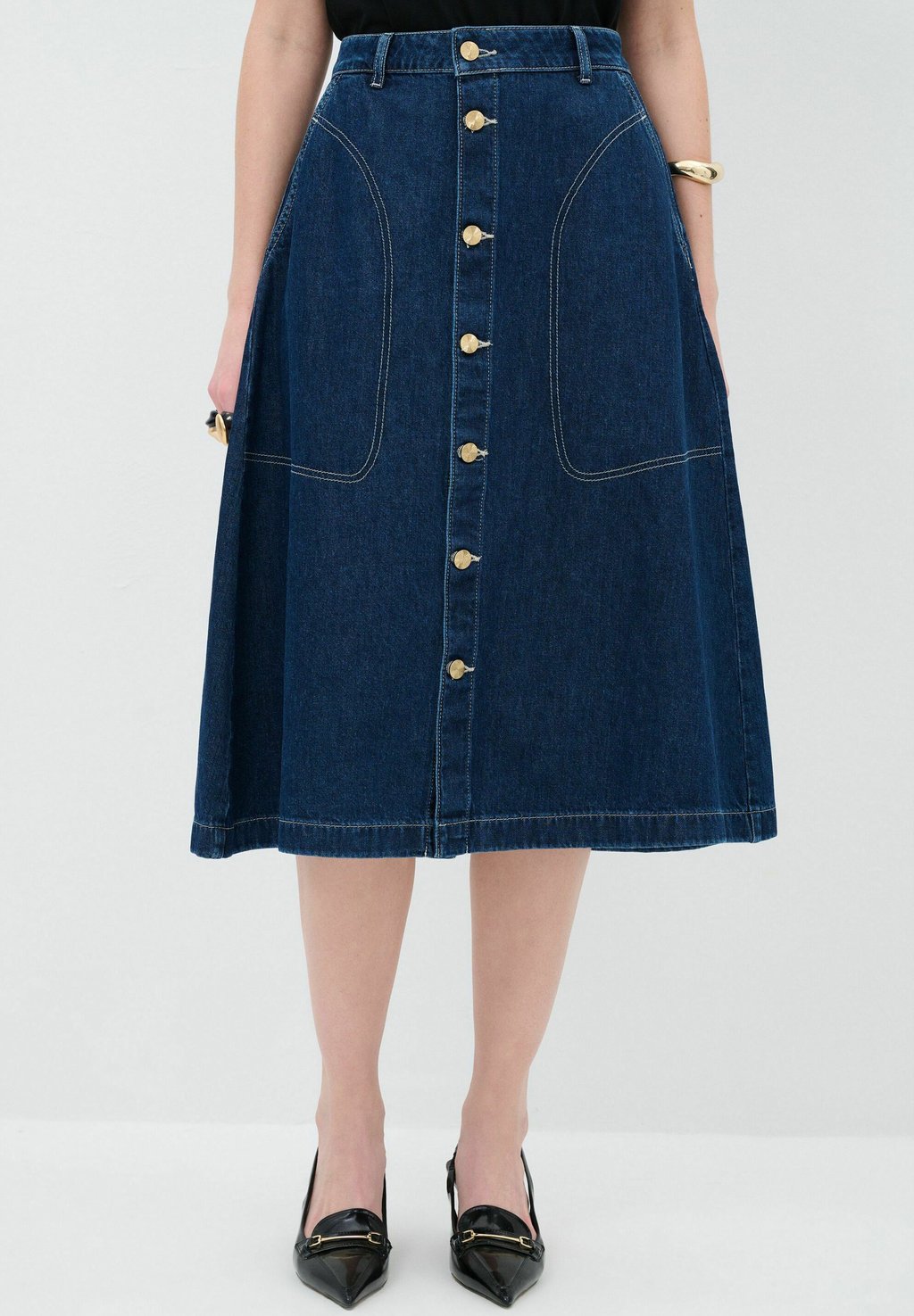 

Джинсовая юбка BUTTONED - A-line skirt adL, темно-синий