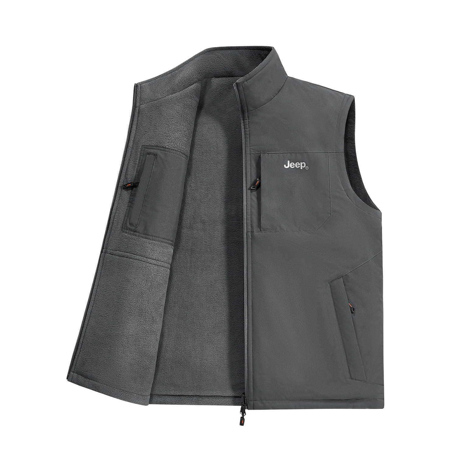 

Жилет Unisex Stand Collar Moderate Workwear Jeep, серый