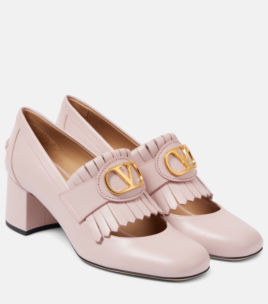Кожаные лоферы VLogo Signature 55 Valentino Garavani, Water Rose