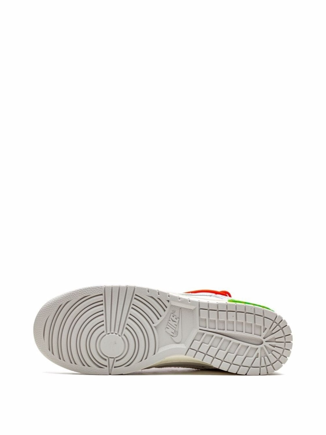Кроссовки Nike х Off-White Dunk Low, белый/серый/красный/синий — фото 4
